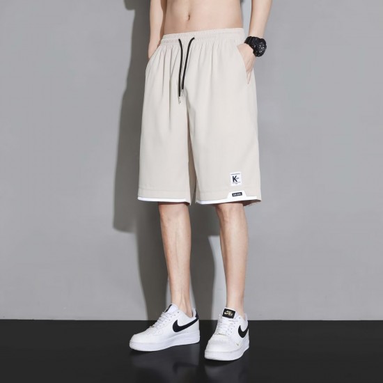 Ice silk shorts men's summer 2025 new quick-dry workwear 5-inch loose casual sport mid-length pants